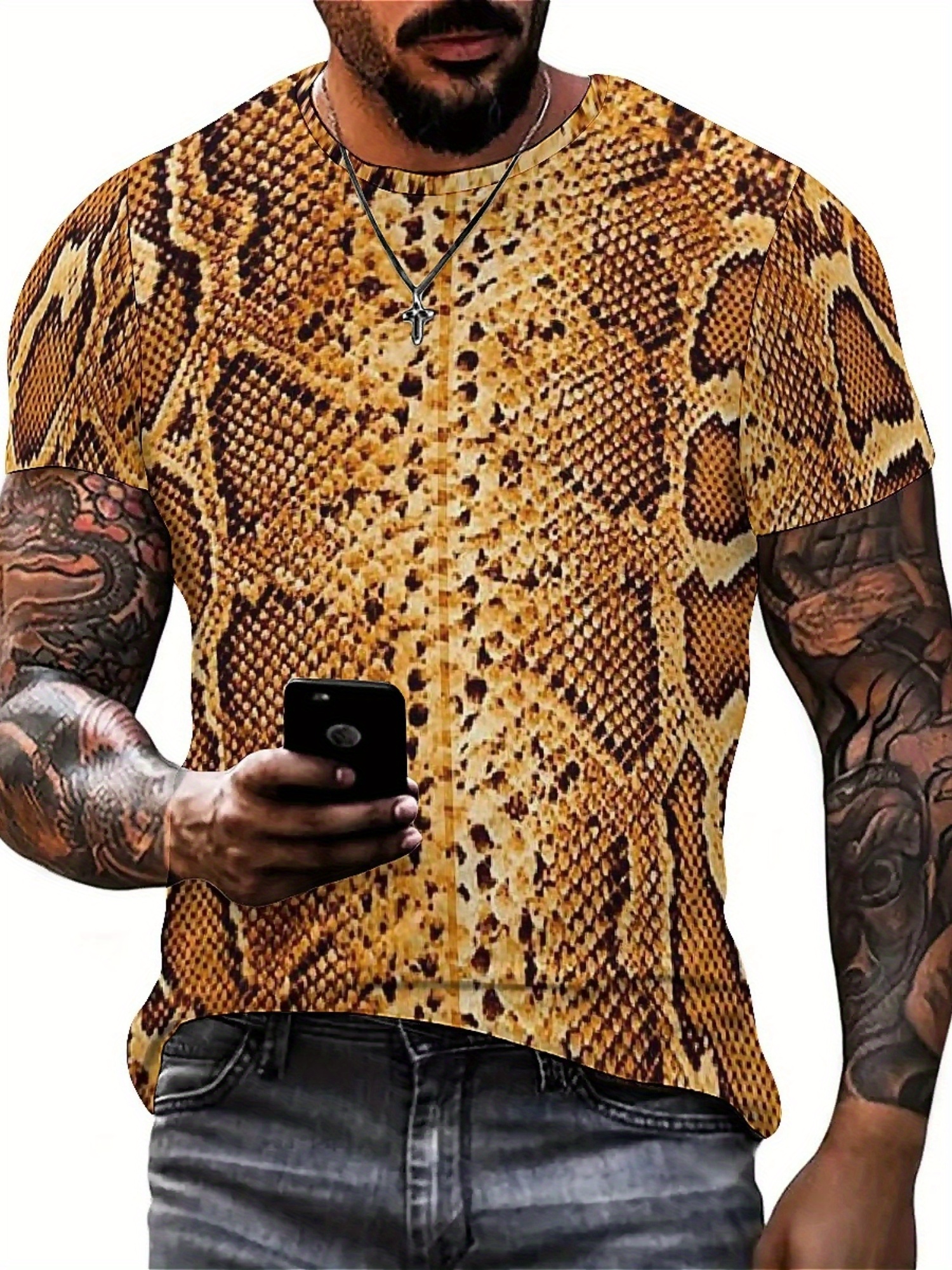 Men'S 3D Print Snake Graphic T - Tee Graphic Print avis et prix