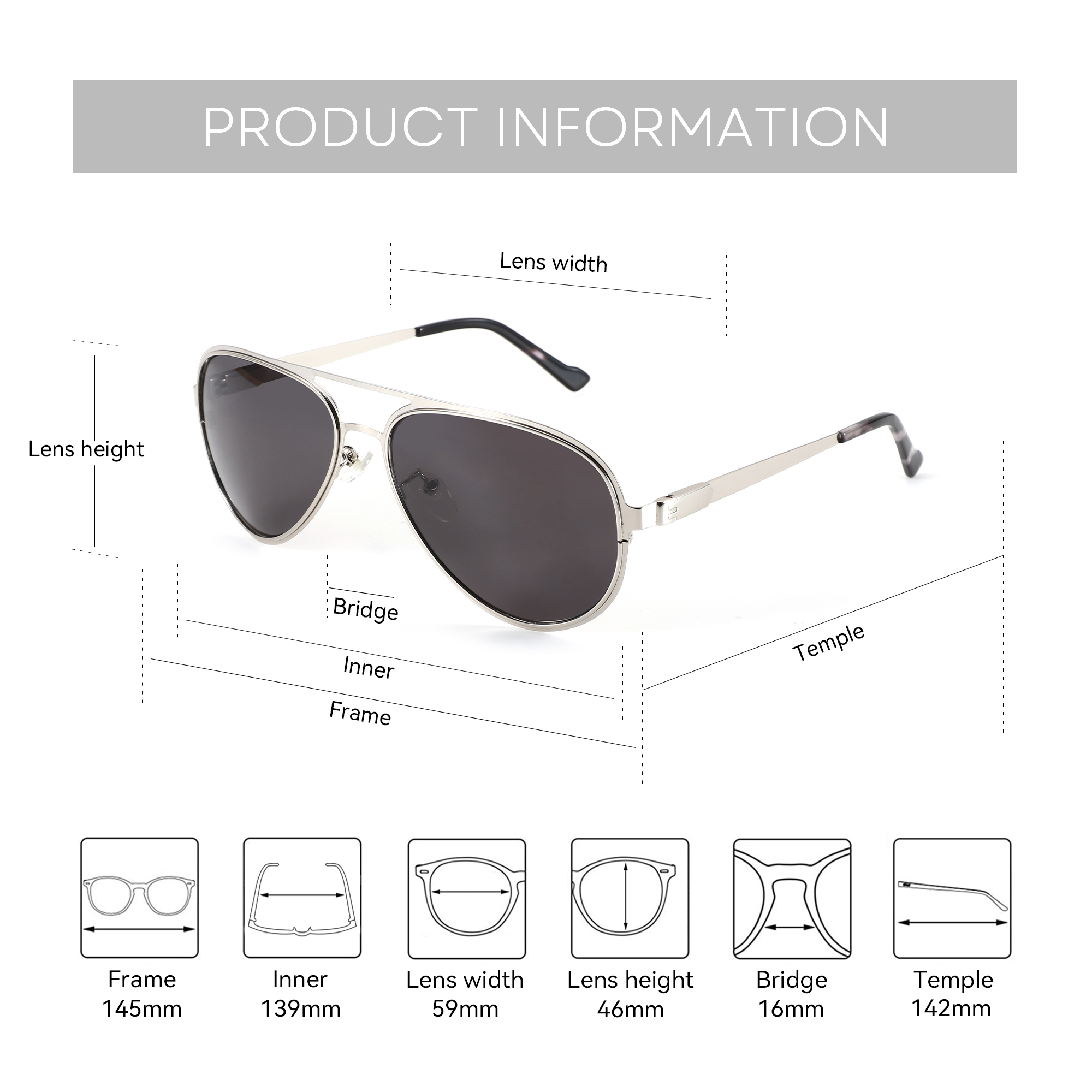 BLUEMOKY XL Size High Quilty M - Sunglasses Aviator Polarized avis et prix