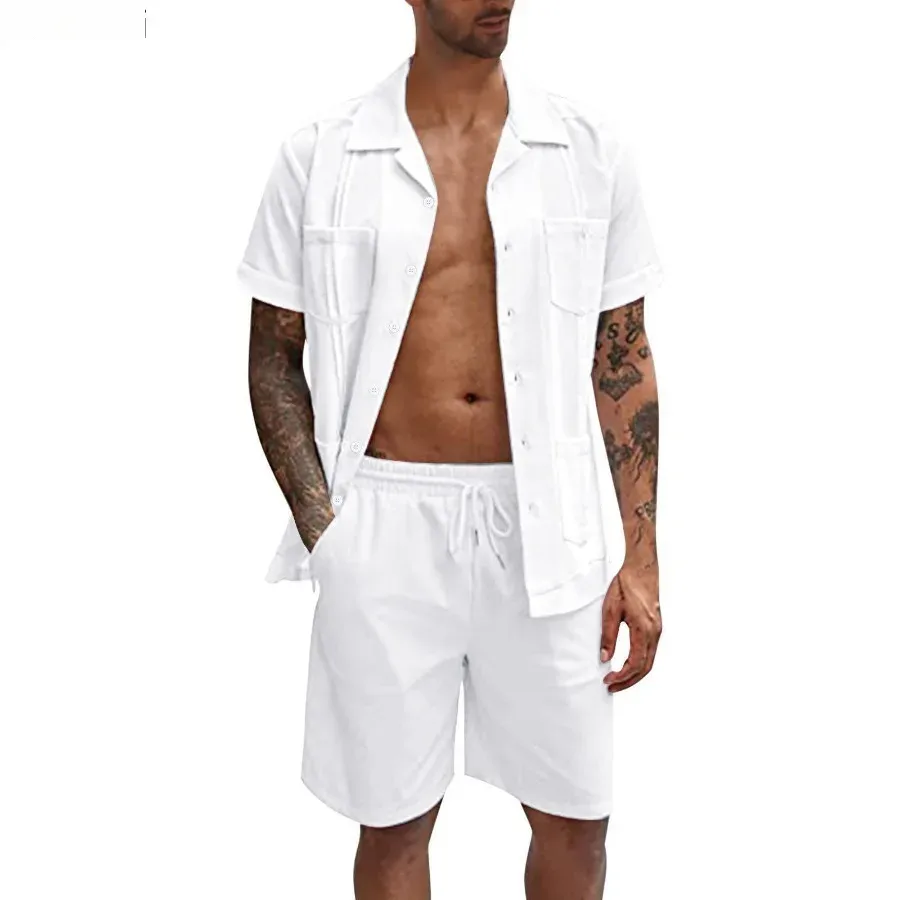 New Men's Summer Casual Sport  - Short Linen Drawstring avis et prix