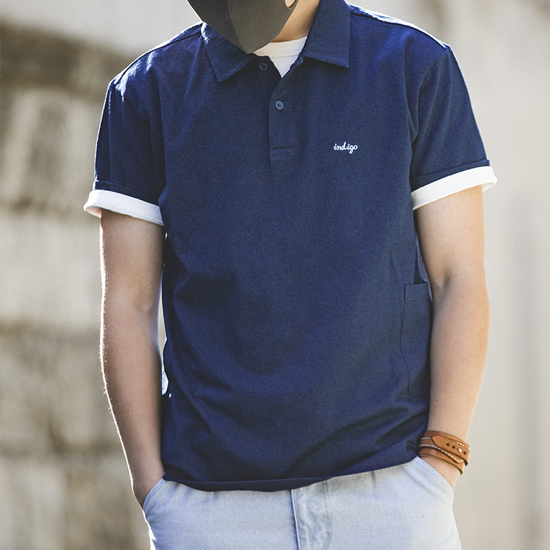 Maden Japanese Vintage Indigo  - Polo Shirt Pique avis et prix