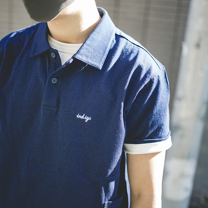 Maden Japanese Vintage Indigo  - Polo Shirt Pique avis et prix