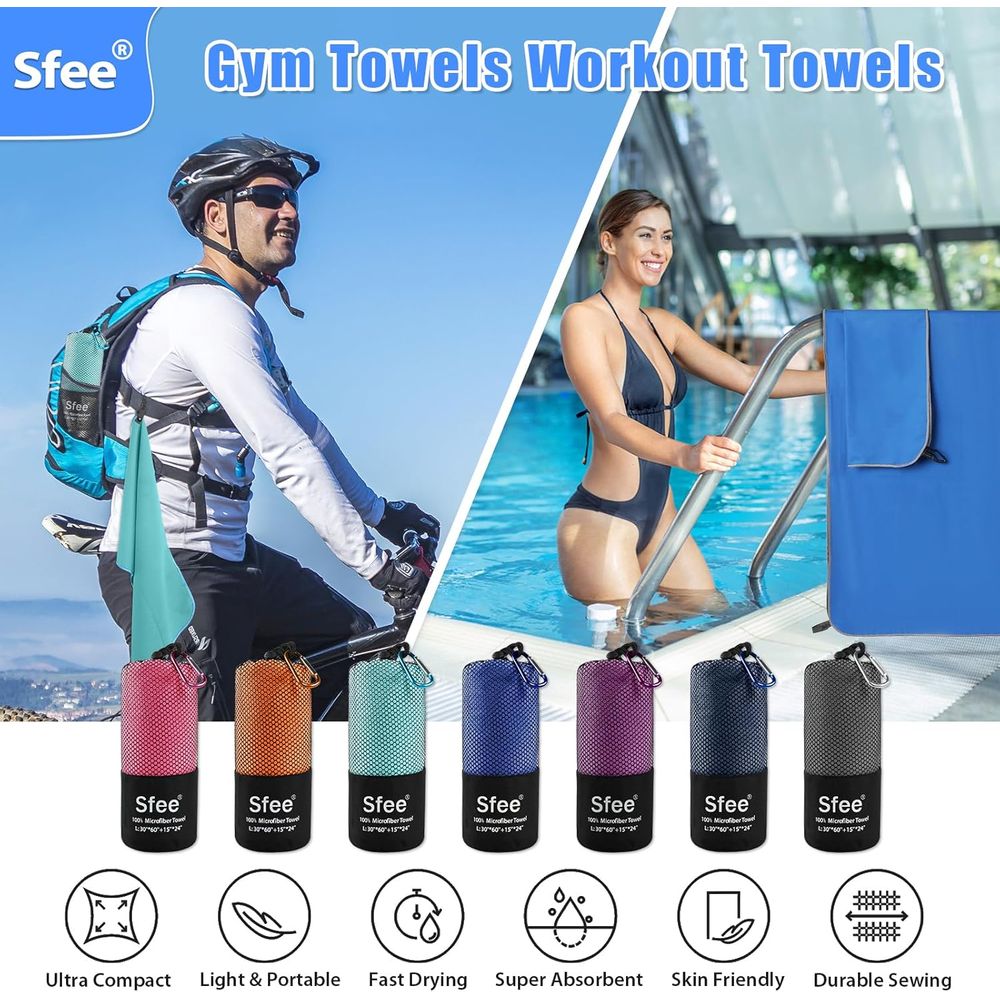 Compact Large Absorbent Travel - Beach Towel Large avis et prix
