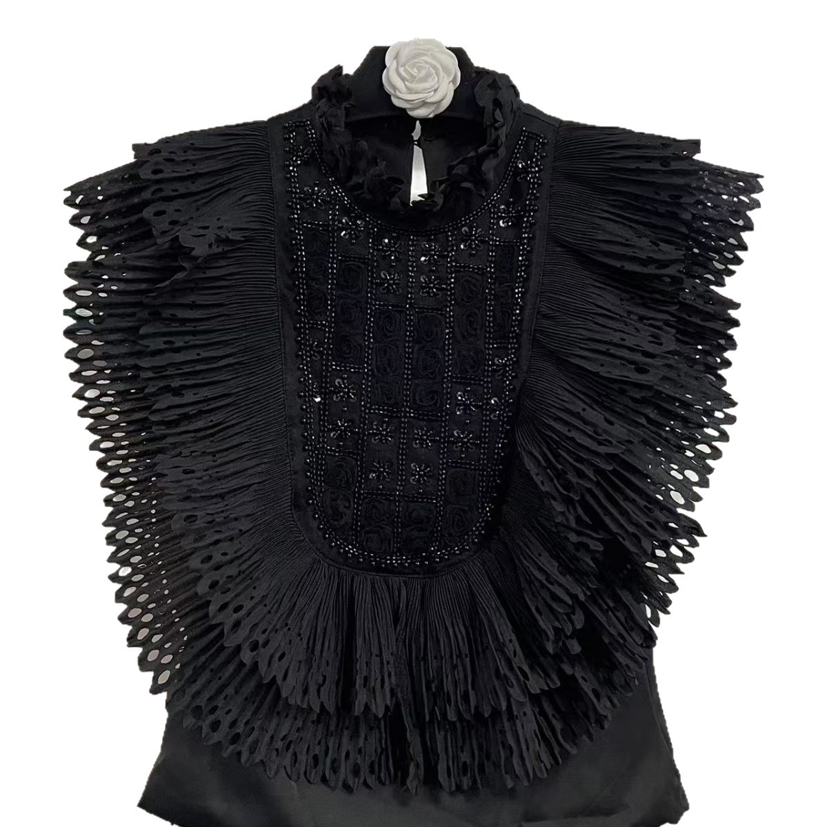 Top Blouse Women Sleeveless Ru - Shirt Camp Collar avis et prix