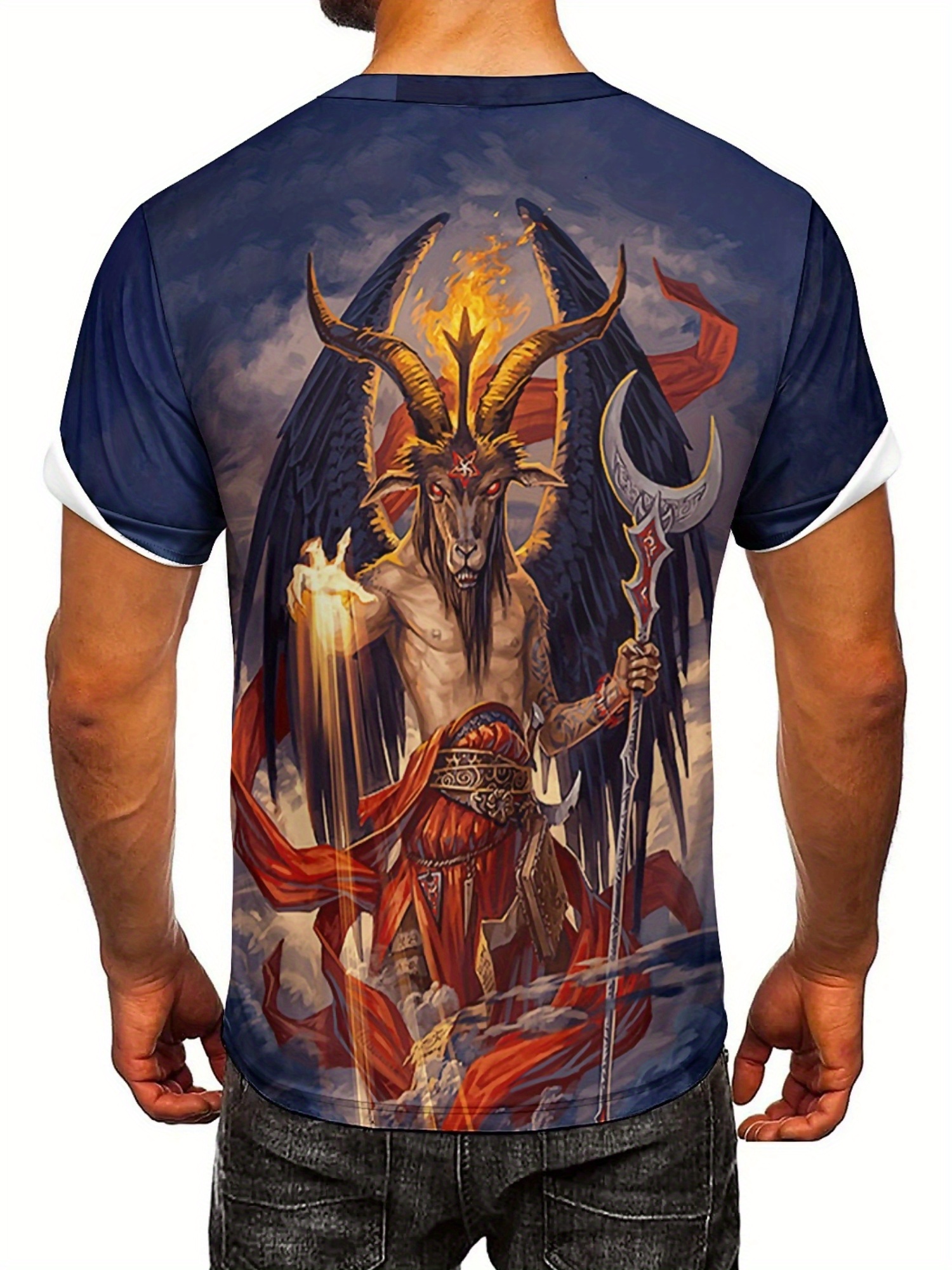 Men's 3D Demon Print T-Shirt | - Tee Graphic Print avis et prix