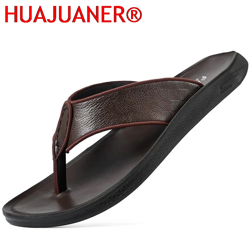 Casual Outdoor Men's Sandals S - Flip Flop Leather Men avis et prix