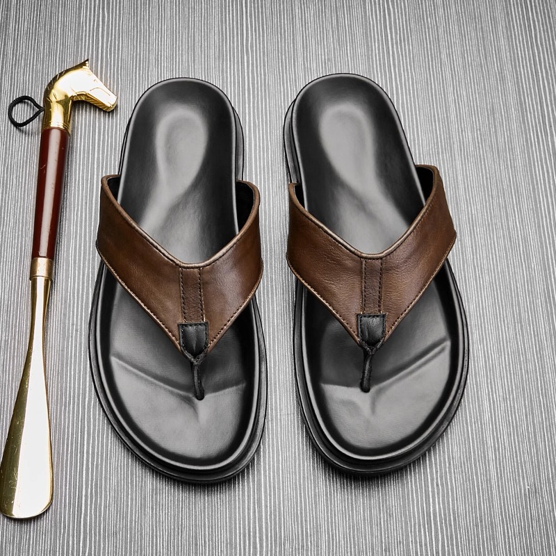 2026 Summer New Mens Genuine L - Flip Flop Leather Men avis et prix