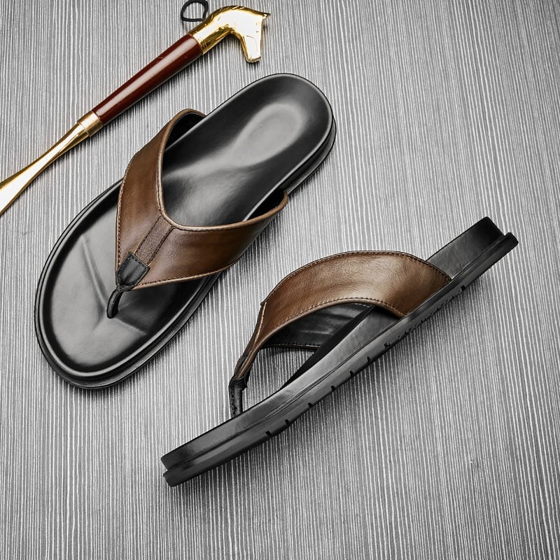 2026 Summer New Mens Genuine L - Flip Flop Leather Men avis et prix