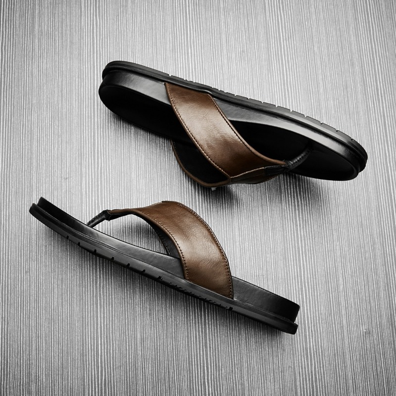 2026 Summer New Mens Genuine L - Flip Flop Leather Men avis et prix