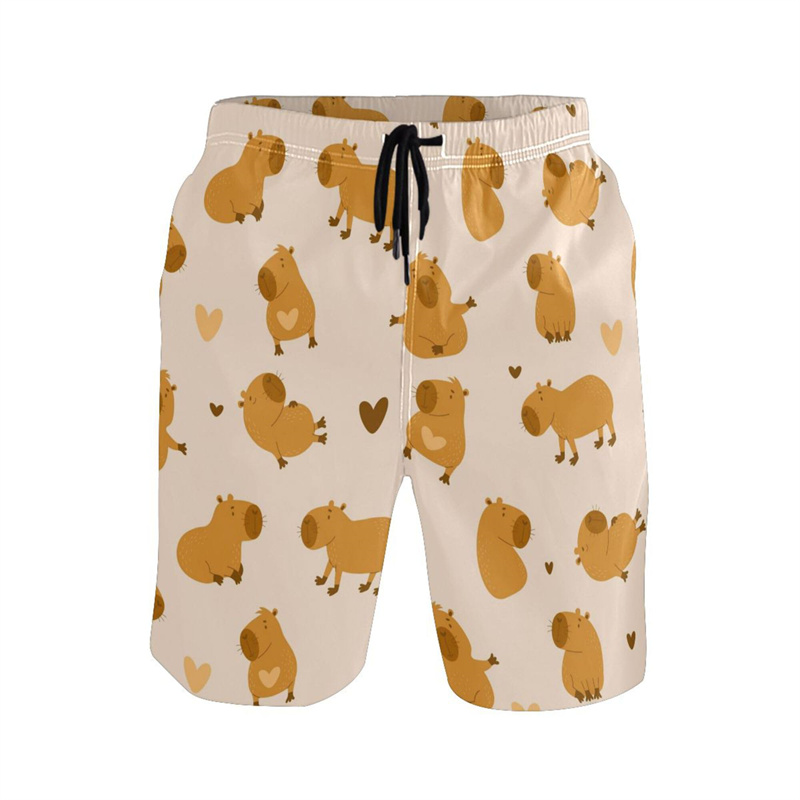 Cartoon Animal 3d Print Capyba - Trunks Board Surf avis et prix