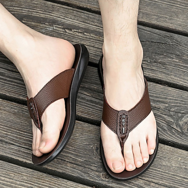 Hot Sale Men's Flip Flops High - Flip Flop Leather Men avis et prix