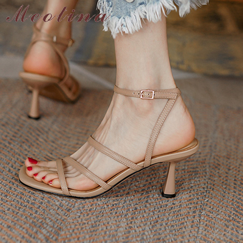 Meotina Sandals Women Shoes Sq - Casual Sandal Leather avis et prix