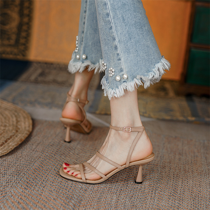 Meotina Sandals Women Shoes Sq - Casual Sandal Leather avis et prix