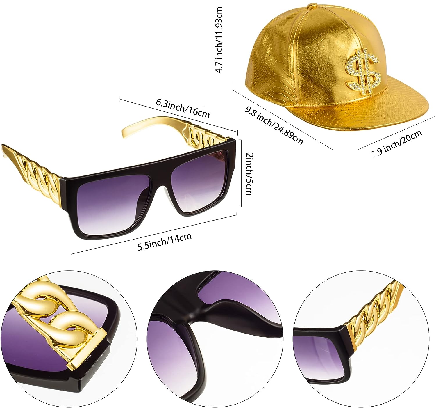 PESENAR 80s 90sHip Hop Costume - Sunglass Retainer Cord avis et prix